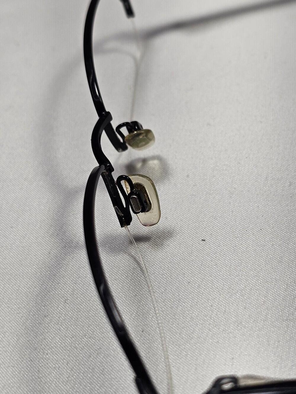 Burberry Eyeglasses Half Rim Rectangular Black Metal Frame B1049B 1001 51-18-135 - Picture 8 of 10